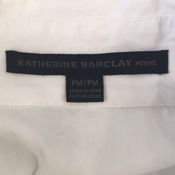 White Collared Shirt With bedazzled shoulders - Picture 3 of 4